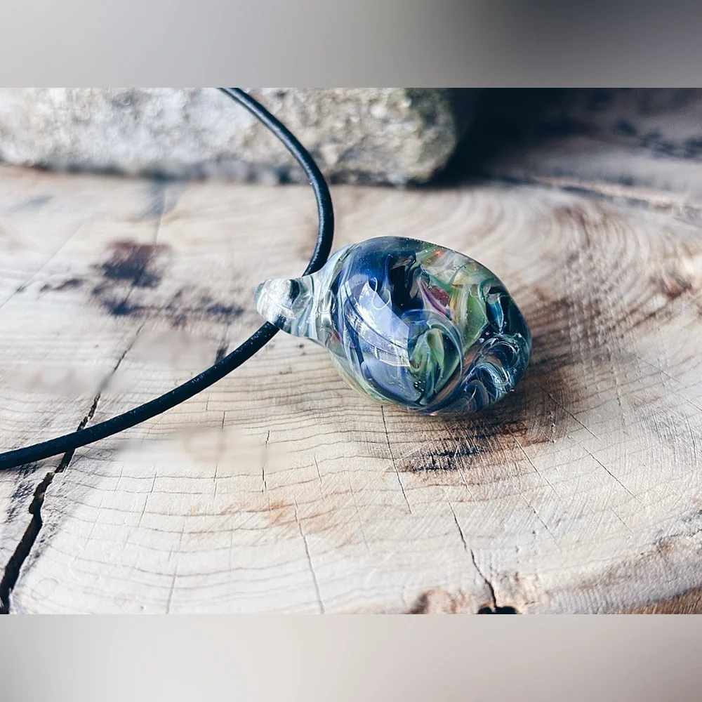 OOAK Artisan Borosilicate "Galaxy" Vortex Pendant - Adjustable Art - Picture 11 of 16